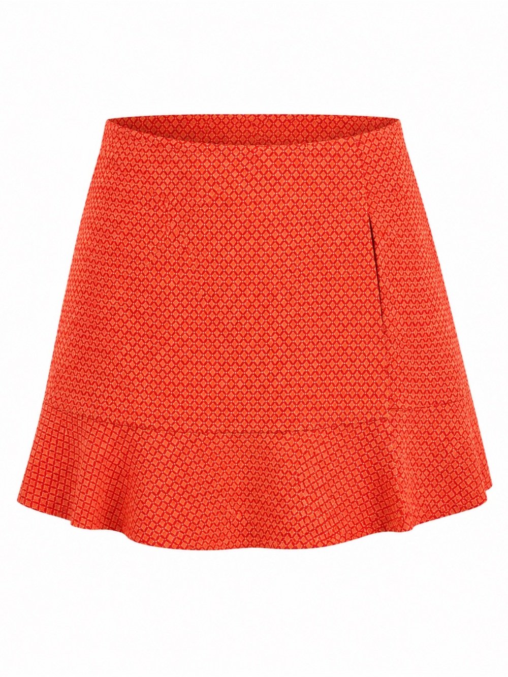 CAbi Orange Geometric Skort Women’s Size 4